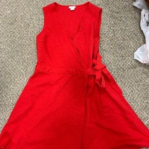 J crew sleeveless wrap dress small
